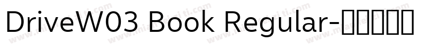 DriveW03 Book Regular字体转换
